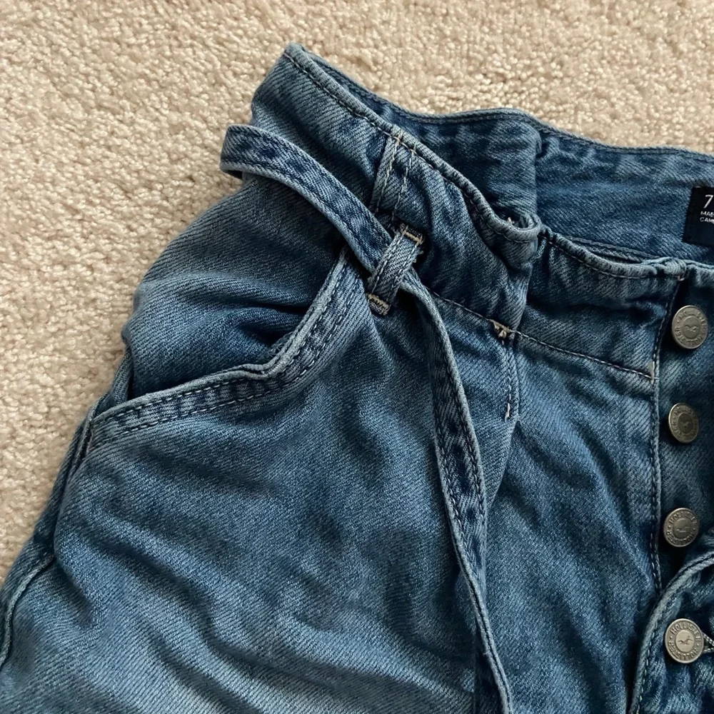 hollister paperbag high-waisted denim shorts